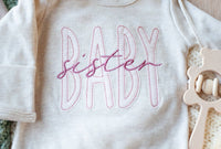 Oatmeal Knot Gown Pink Baby Sister