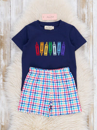 Rainbow of Colors Plaid Outfit