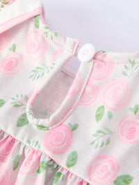 Floral Cross Bishop Christening Bloomer Set