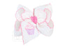 Embroidered Cupcake Crochet Edge Bows