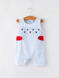 Star Smocking Embroidered Romper