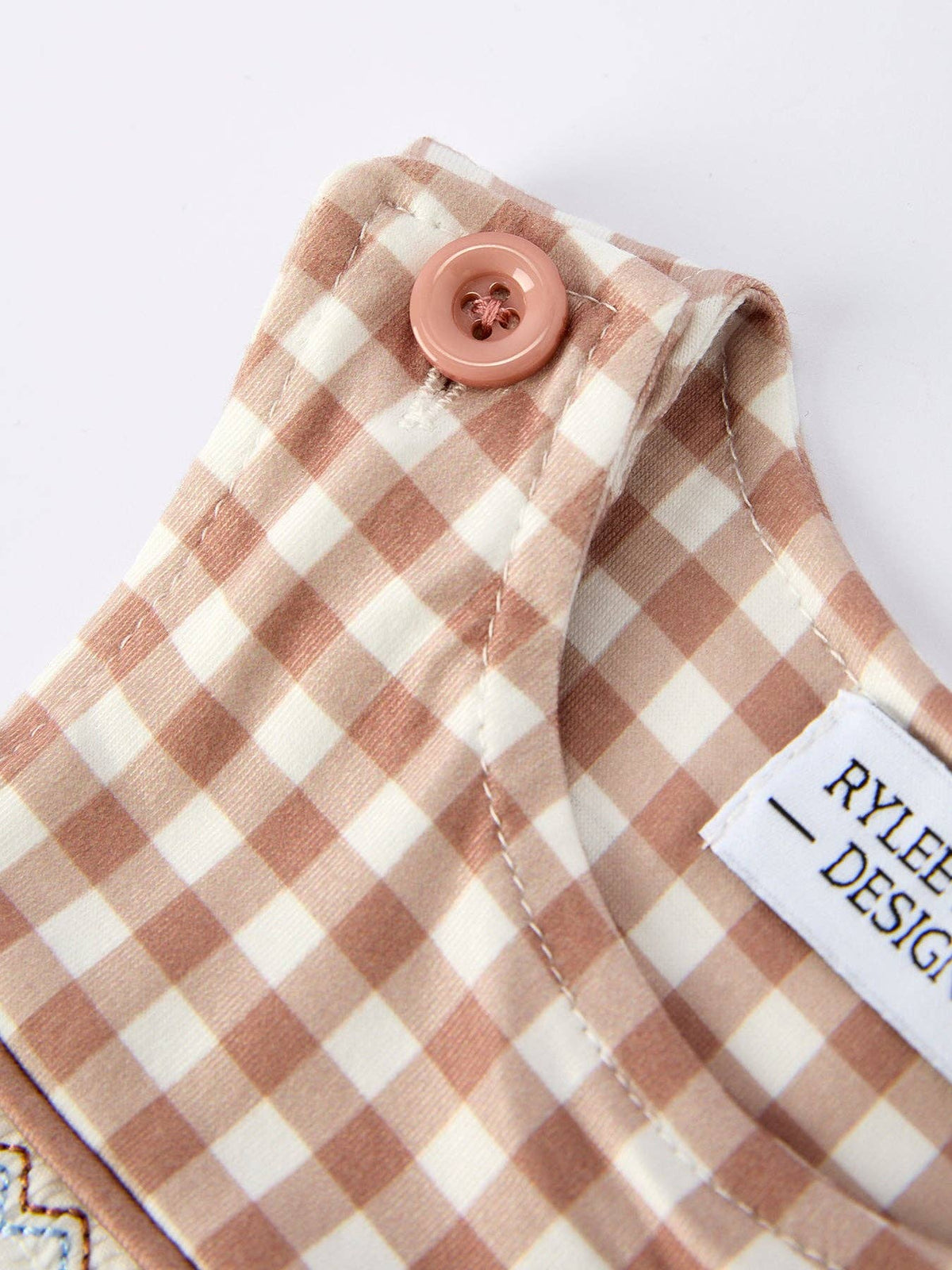 Christmas Plaid Gingerbread Romper