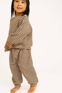 Espresso Stripe Sweatsuit