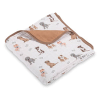 Puppies Baby Cotton Muslin Blanket