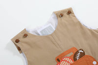 Pumpkin Football Truck Overalls