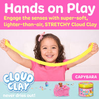 Sensory Mini Play Kit Jar with Cloud Clay: Capybara Theme
