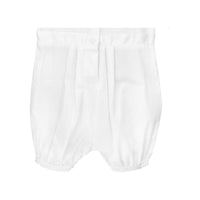 Christening Romper with Pintucks + Bonnet