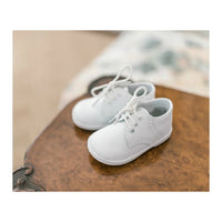 Angel Baby James Boy's White Leather Lace Up Shoe (Baby)
