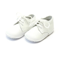 Angel Baby James Boy's White Leather Lace Up Shoe (Baby)