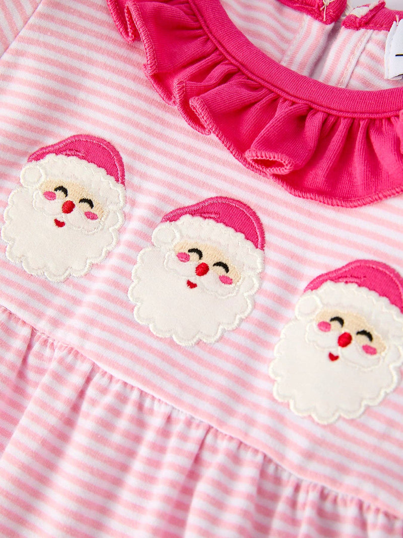 Santa Applique Ruffle Romper