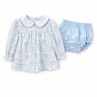 Blue Christmas Toile Bloomer Set