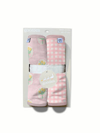 Fancy Tulips (Cottage Pink) Burp Cloth Set