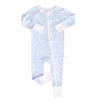 Blue-tiful Bows Convertible Zip Romper