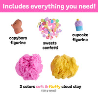 Sensory Mini Play Kit Jar with Cloud Clay: Capybara Theme
