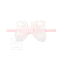 Scalloped Organza Bow Headband