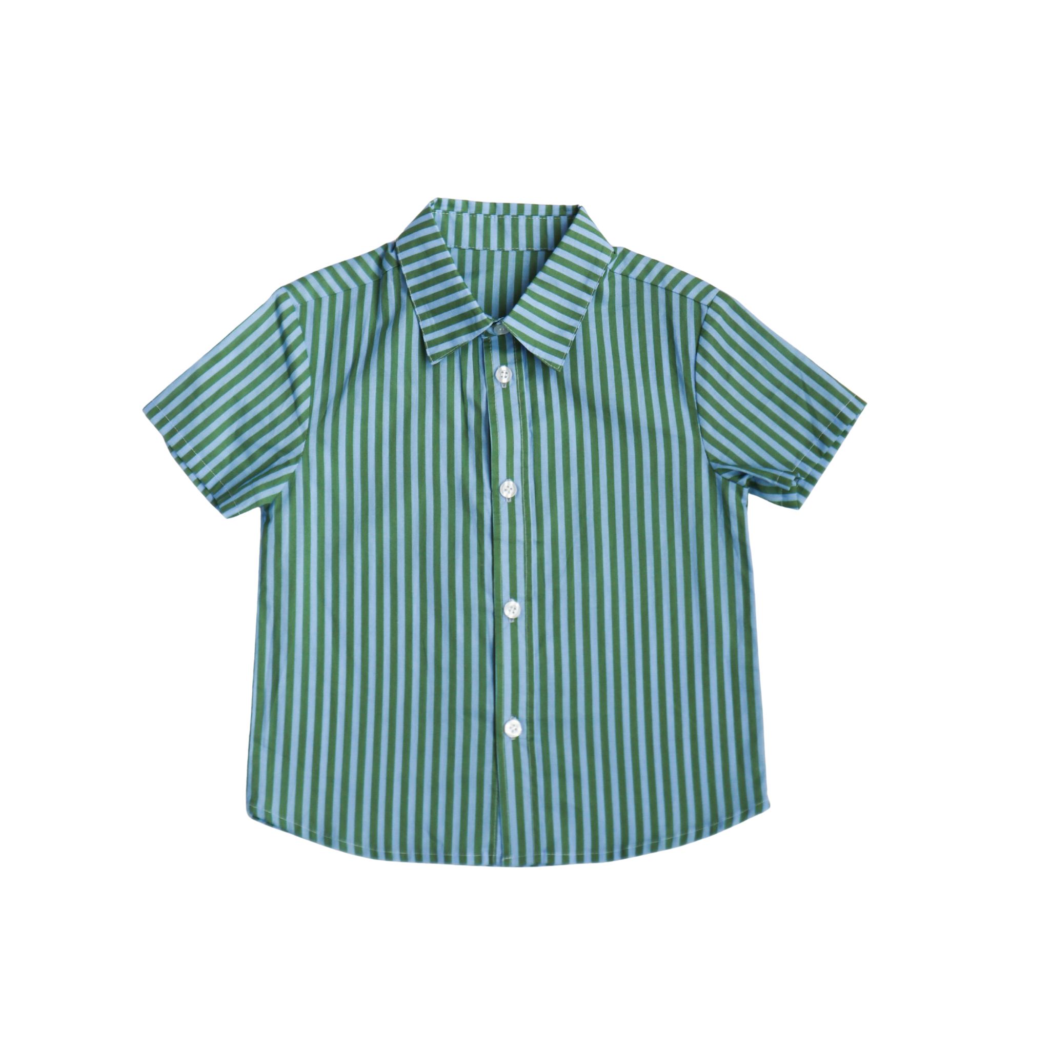 Beau Shirt - Blue & Green Stripe