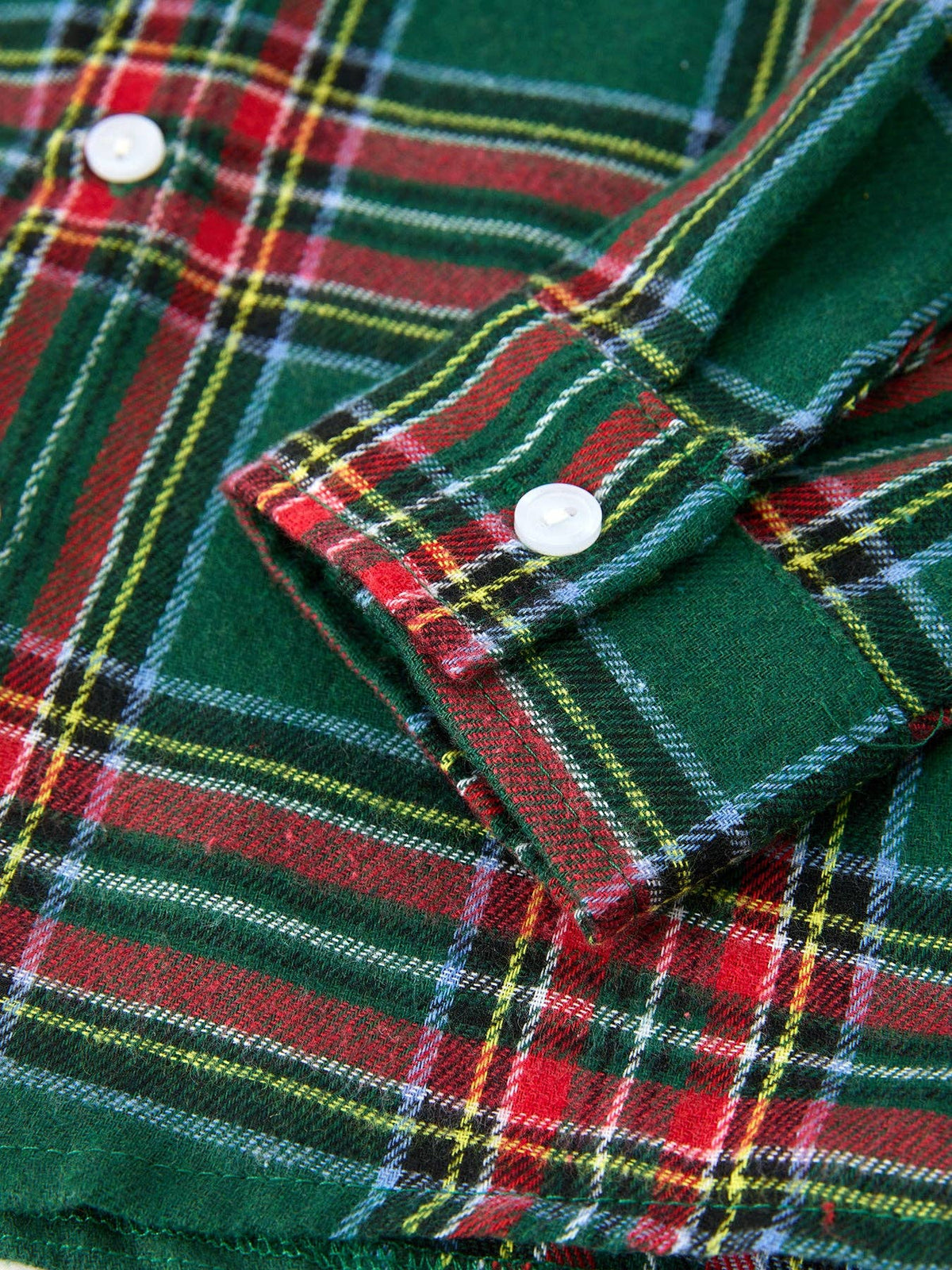 Christmas Plaid Boys Button Down Shirt