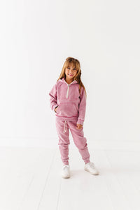 MAUVE | Vintage 1/4th HOODIE-JOGGER Set