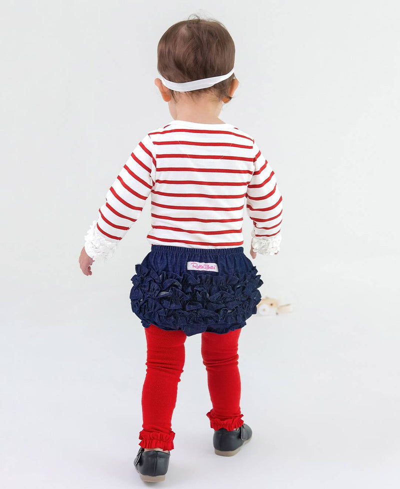 Red Footless Ruffle Tights
