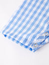 Flag Embroidered Smocked Boys Shortall