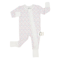 Girls Ribbons and Bows Double Zipper Romper