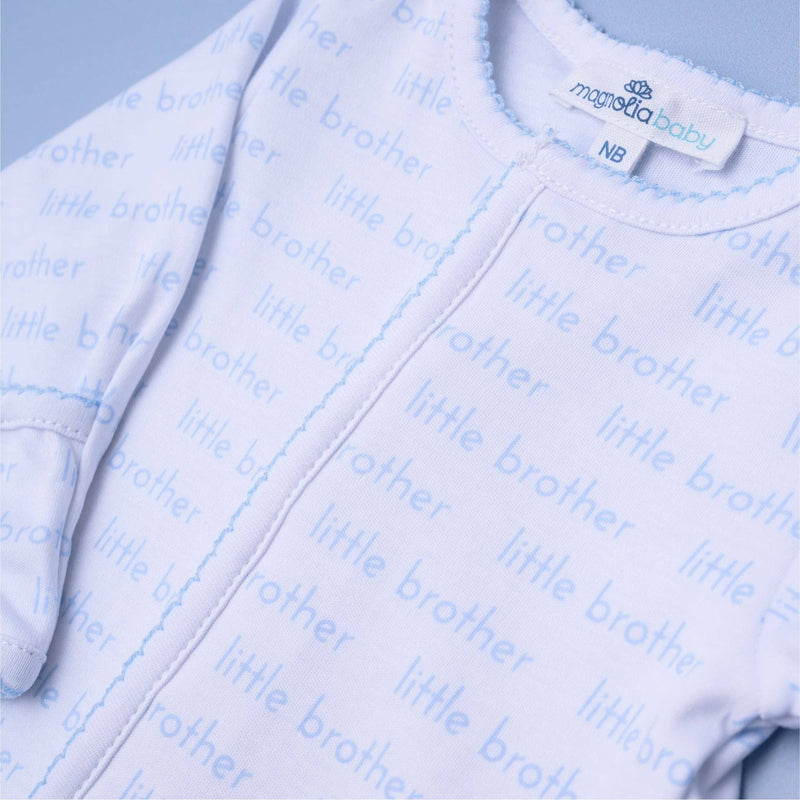 Little Brother Print Footie