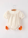 Plaid Turkey Embroidery Smocked Bubble
