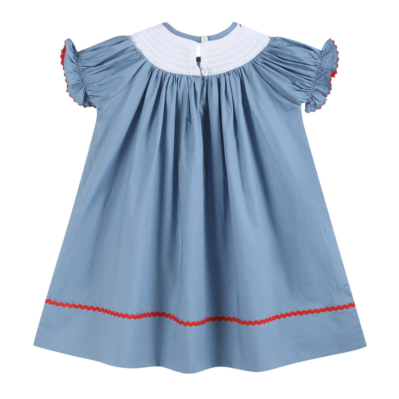 Farm Animal Smocked Bishop Dress