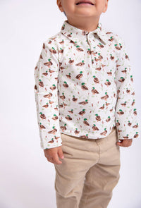 Mallard Drake Ducks- Polo Sweatshirt