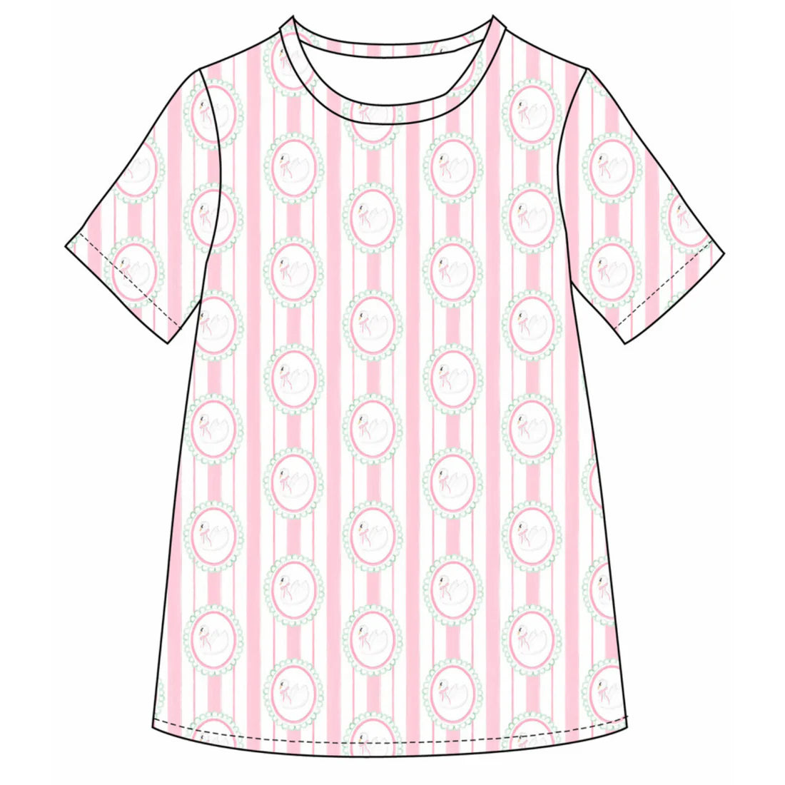 Girls Swan Bamboo Dress