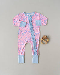 Lillian Leopard Bamboo Ruffle Footie Sleeper