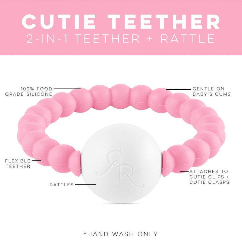 Cutie Teether Rattle (Multiple Colors)
