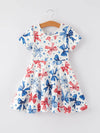 Patriotic Bow Star Girls Dress