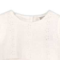 Milly Eyelet & Bow Top + Ruffled Bloomer Set