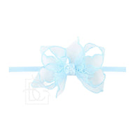 Scalloped Organza Bow Headband