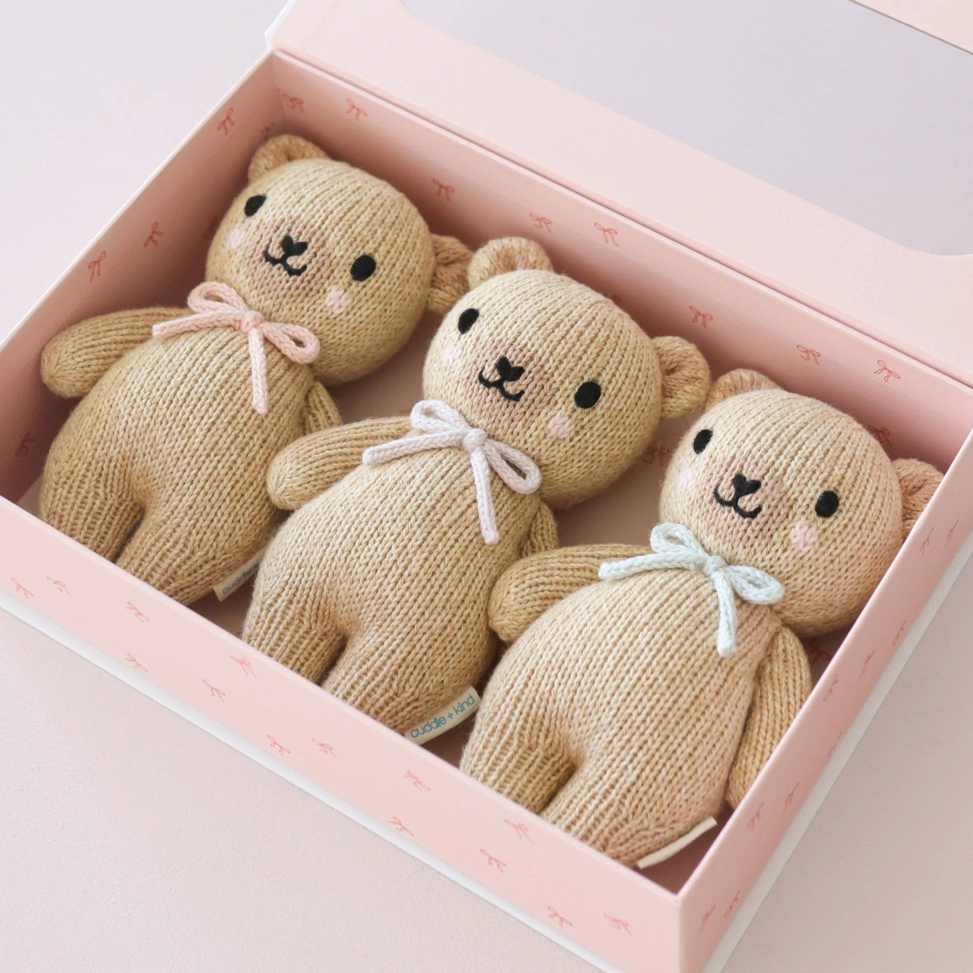 Baby Honey Bear (Blush Bow)
