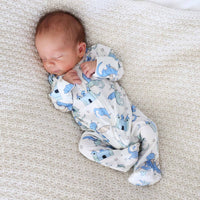 Dragon Adventure Zipper Footie | Blue