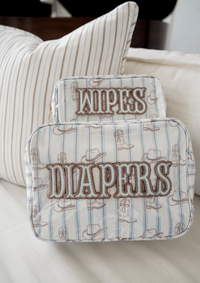 Diapers XL - Western Blues Clear Coat Bag