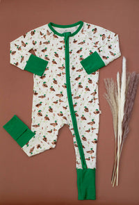Mallard Drake Ducks-Convertible Zip PJs
