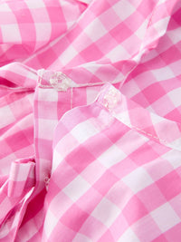 Spring Pink Plaid Bubble