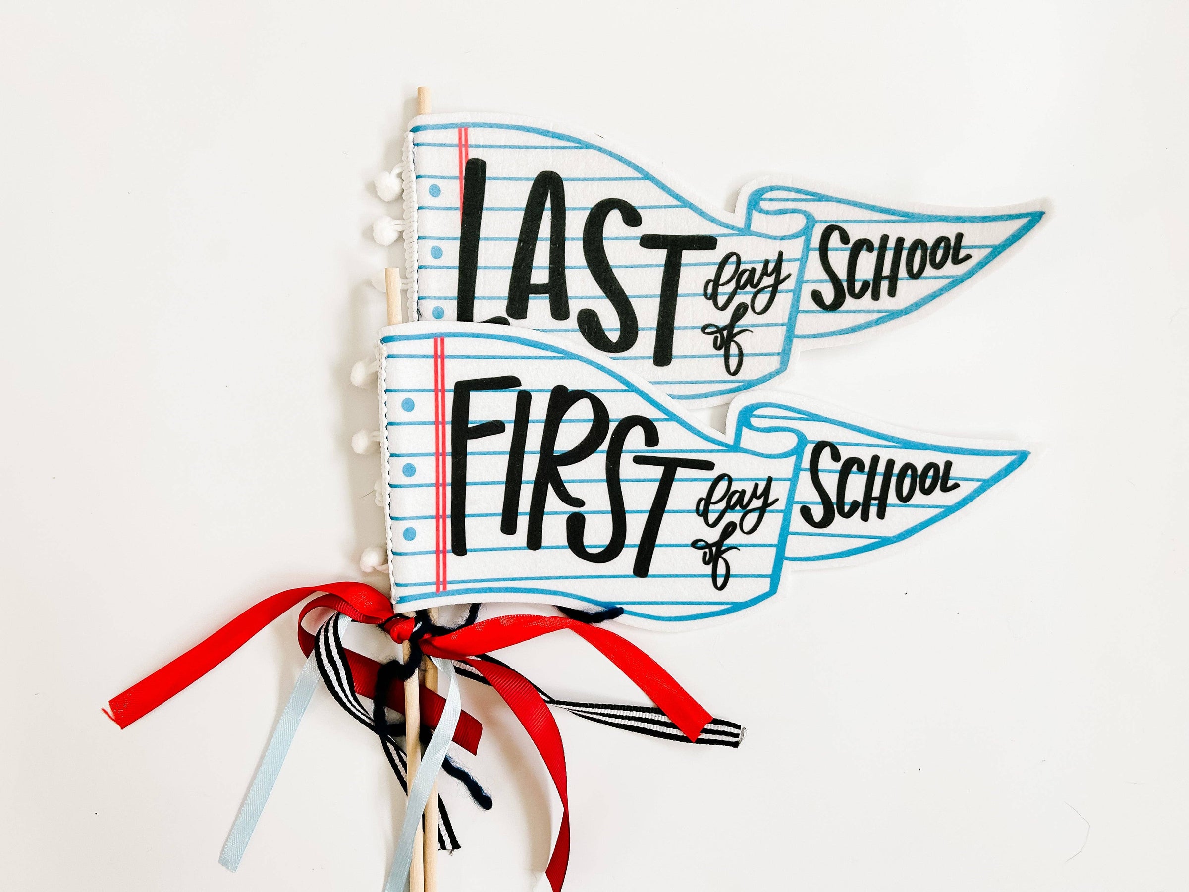 Paper First/Last Day of School Pennant Flag