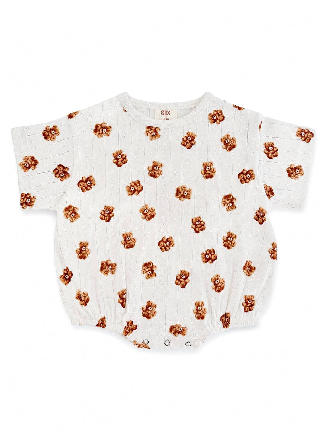 Teddy Bear Pointelle T-Shirt Bubble