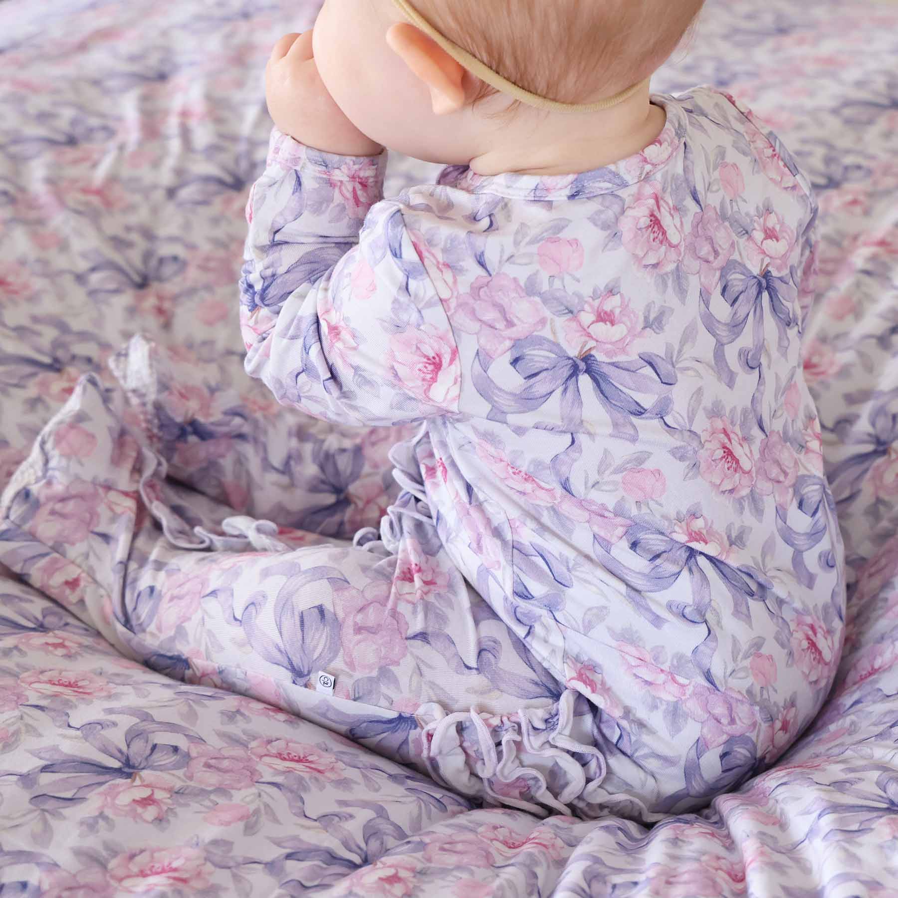 Leighton's Lavender Ruffle Zipper Footie