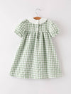 Pumpkin Plaid Applique Dress