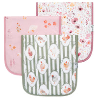 3 Pack Premium Burp Cloths - Gigi