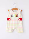 Back-To-School Embroidery Boys' Romper