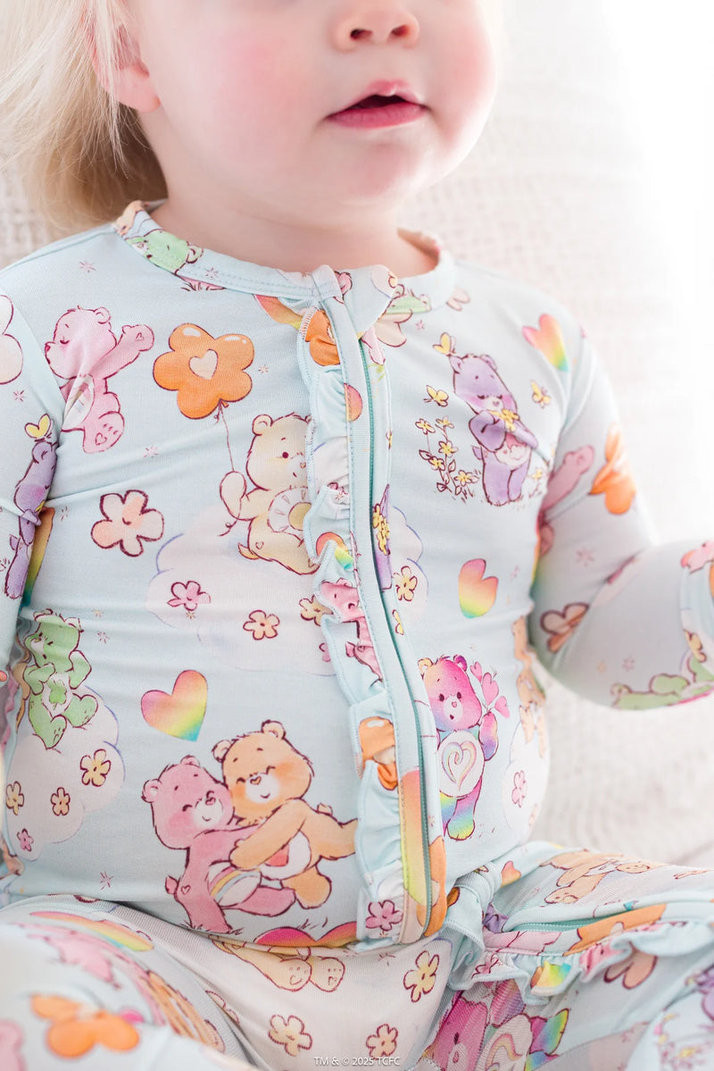 Care Bears Baby We Love Flowers Zipper Pajamas