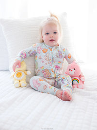 Care Bears Baby We Love Flowers Zipper Pajamas