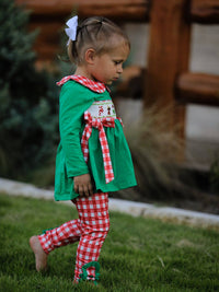 Christmas "Mean One" Embroidered Legging Set