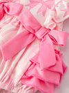 Pink Bow Print Romper